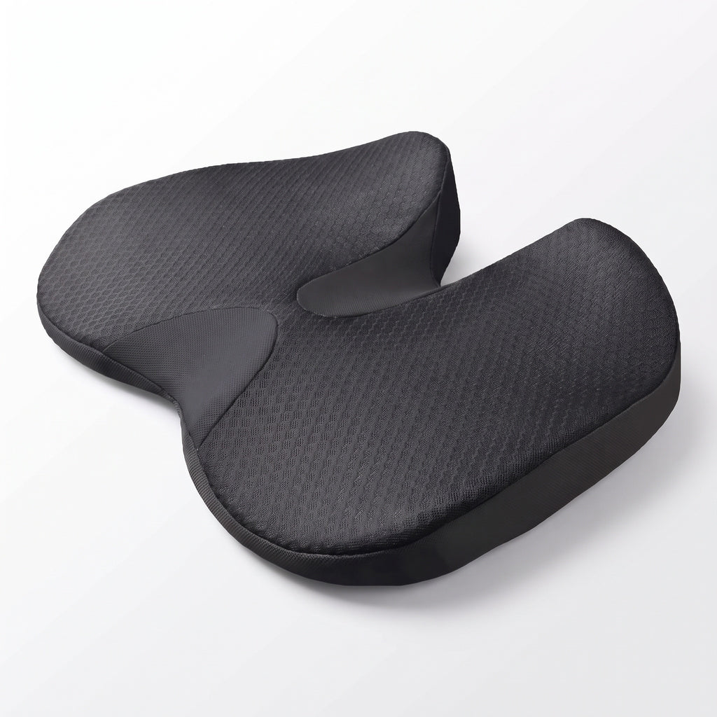 Coussin d'assise ergonomique à mémoire de forme avec découpe coccyx en U
